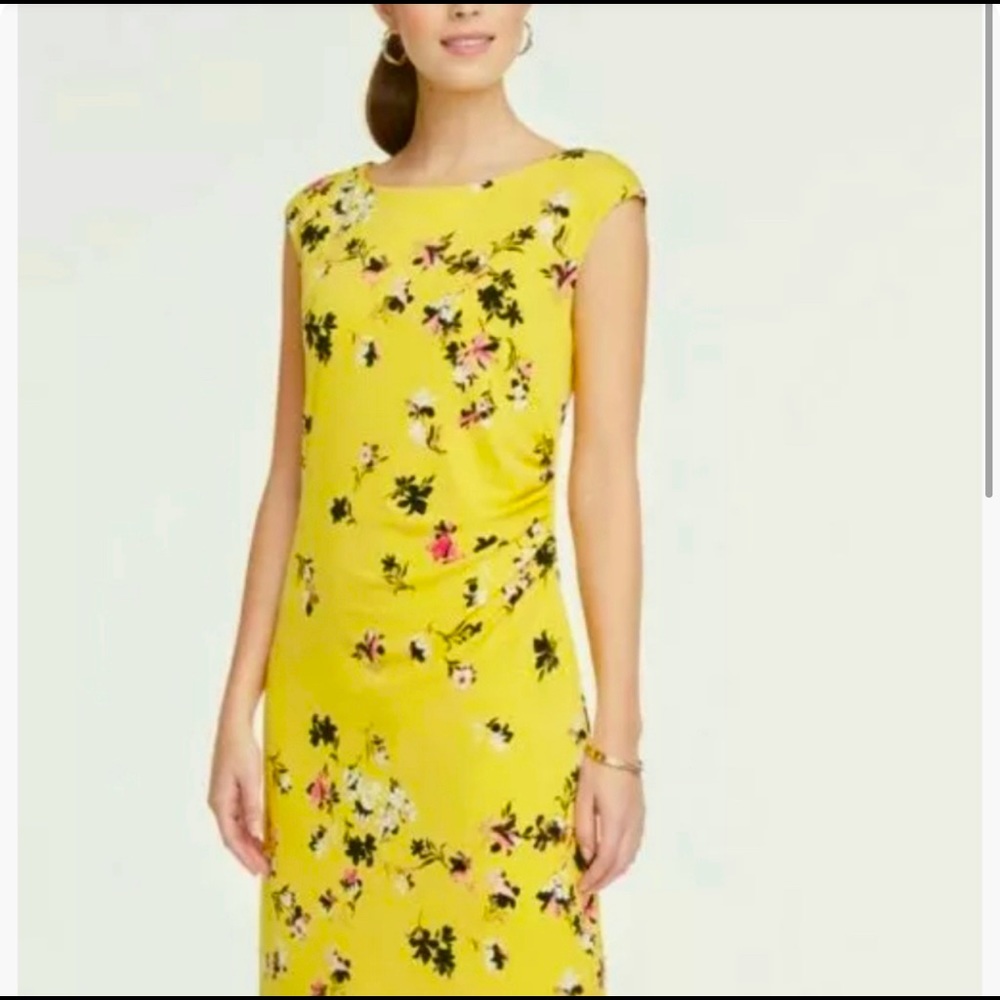 Ann Taylor Yellow Floral Dress